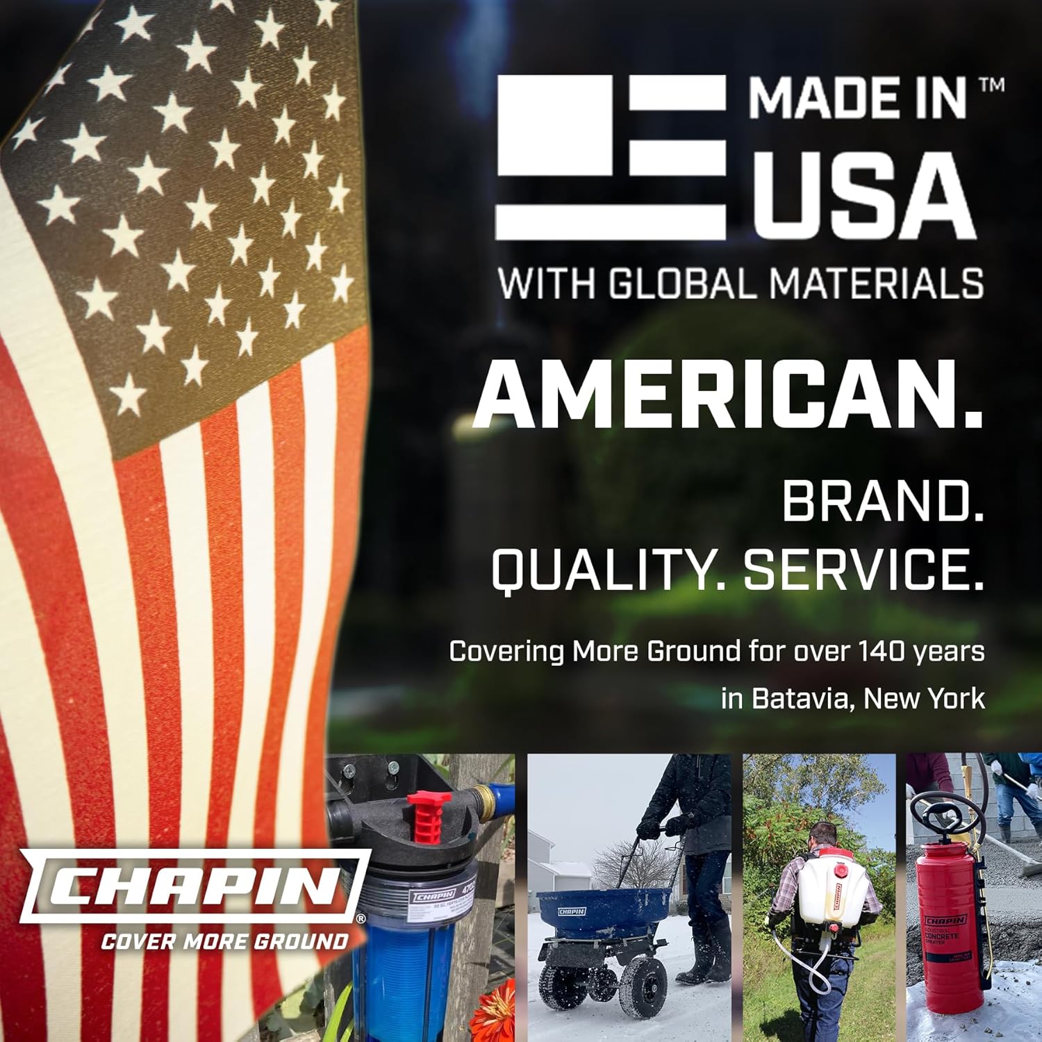 Chapin 1449 Made in The USA Industrial and Professional 3.5-Gallon Concrete and Sealer Pump, Funnel Top Sprayer, Brass Wand