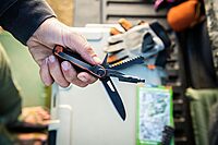 Gerber Gear Armbar Trade 8-in-1 Multi-tool - 2.5" Plain Edge Blade, Pry Bar, Hammer - EDC Gear and Equipment - Burnt Orange