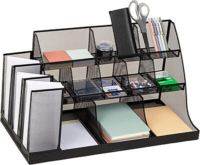 MIND READER 3-Tier 14-Compartment Countertop Organizer