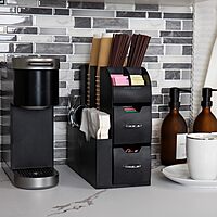 MIND READER Cup and Condiment Station Countertop Organizer
