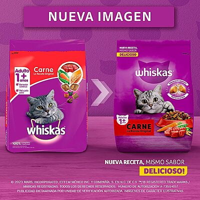 Whiskas - Whiskas Whiskas alimento para Gatos Adultos Sabor Carne Receta Orginal 9Kg Violeta Whiskas - Whiskas Whiskas alimento para Gatos Adultos Sabor Carne Receta Orginal 9Kg Violeta
