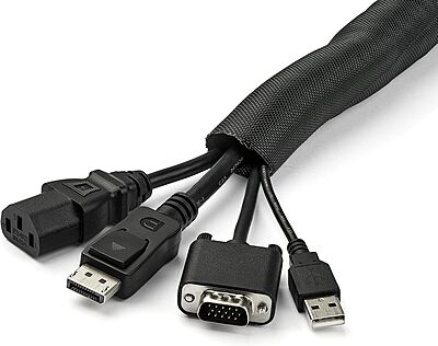 StarTech.com Cable Management Sleeve - Flexible Coiled Cable Wrap