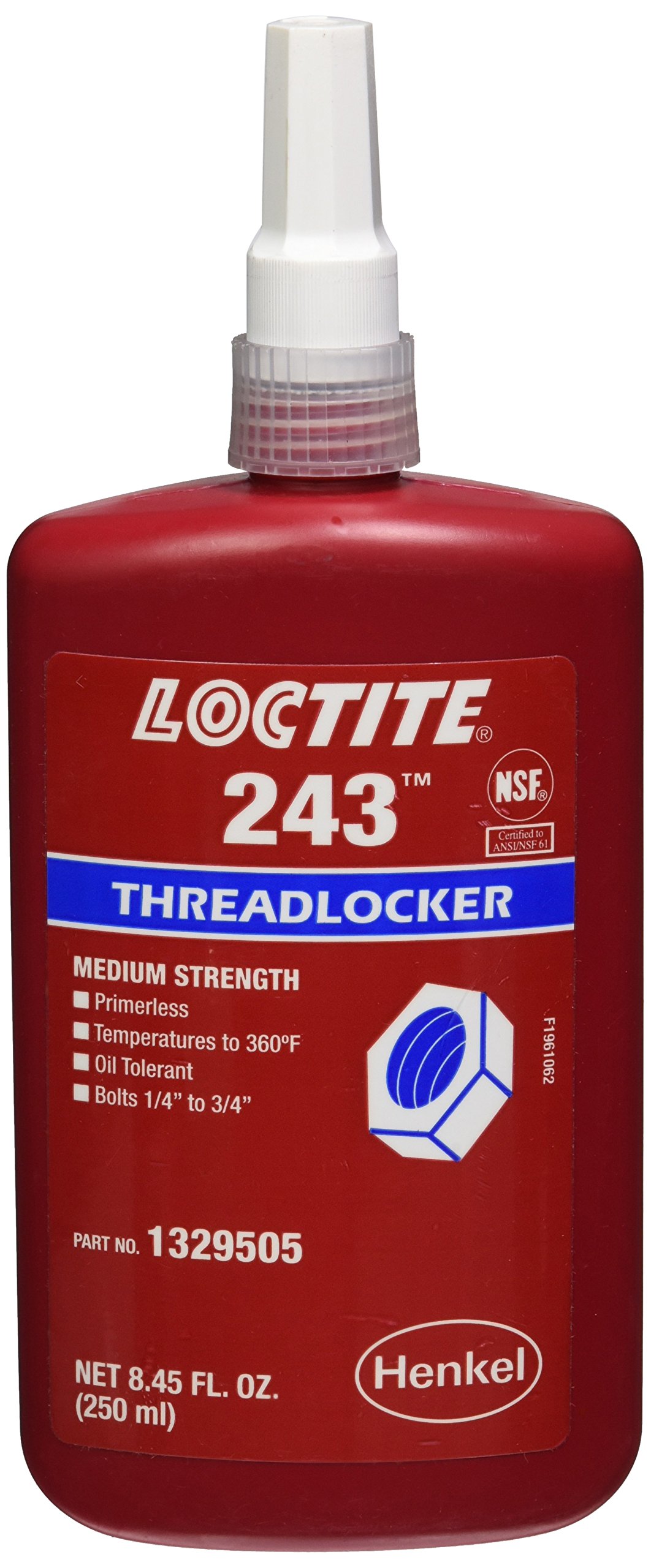 Loctite 243 Threadlocker 250 mL - Medium Strength (Blue)