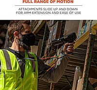 Ergodyne Squids 3134 Barcode Scanner Harness, Sling Style, Tethering Lanyard for Bar Code Scanners , Black