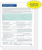 ComplyRight State-Specific Job Applications, Massachusetts, 8-1/2in x 11in, White, Pack Of 50