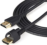 StarTech.com 1m(3ft) HDMI Cable with Locking Screw - 4K 60Hz HDR - High Speed HDMI 2.0 Monitor Cable with Locking Screw