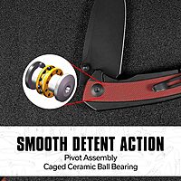 CIVIVI Teraxe Pocket Knife for EDC, 3.48-in Nitro-V Blade One Size Burgundy