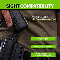 Meprolight Mepro FT Green Bullseye Front Sight - Fiber-Optic Day/Night Tritium Pistol Sight