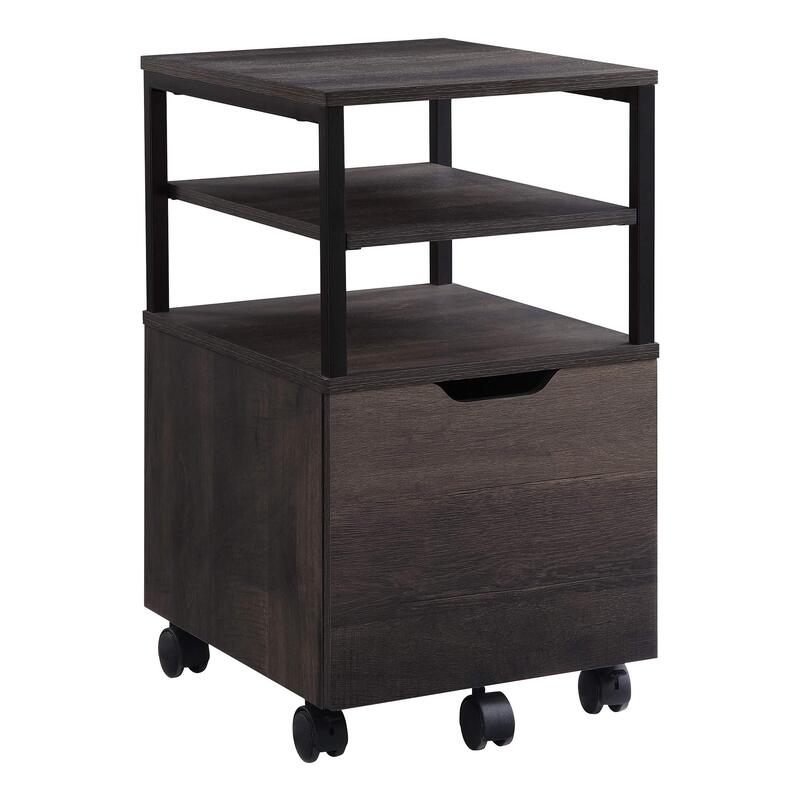 OSP Home Furnishings Contempo Mobile Cart, Ozark Ash