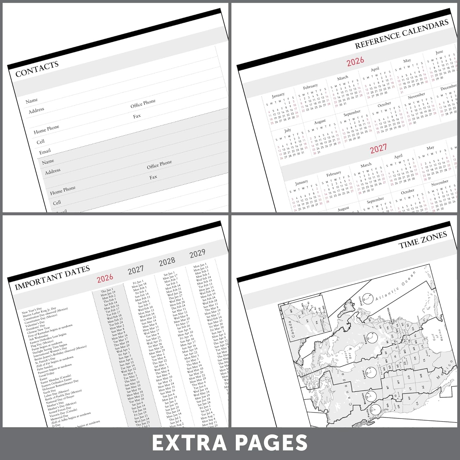 Office Depot Brand Weekly Monthly Planner, 8" x 11", Black, January 2026 to December 2026, OD71080026