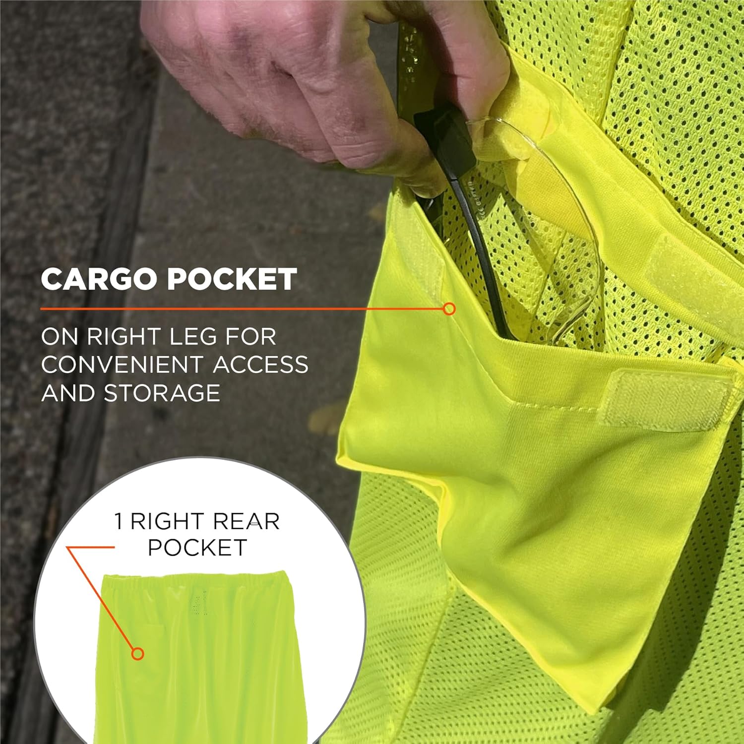 Ergodyne GloWear 8910 Class E ANSI High-Visibility Lime Reflective Safety Pants