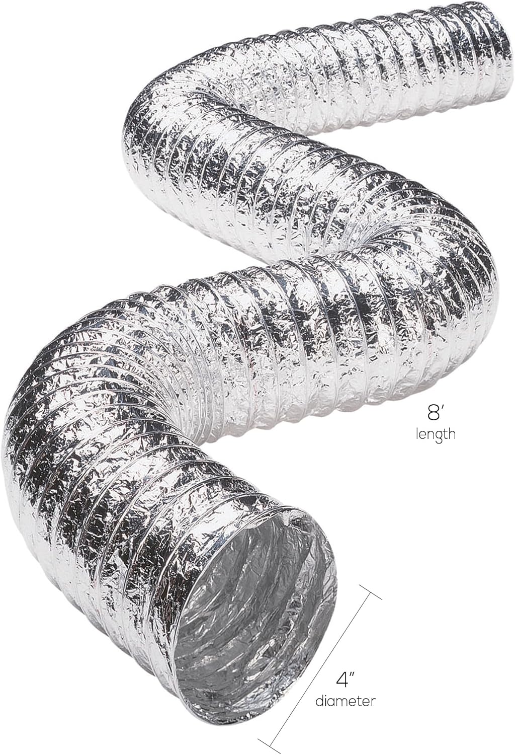 DEFLECTO Supurr-Flex 5-Ply 4in Aluminum Dryer Vent Duct