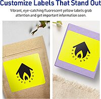 Avery Printable Rectangle Labels, Sure Feed Technology, 4" x 3", Neon Yellow, Print-to-The-Edge