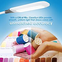 OttLite Enhance LED Sanitizing Desk Lamp with USB Charging – Eliminates up to 99.9% of Bacteria, Touch Activated