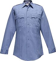 FLYING CROSS Duro Poplin Long Sleeve Shirt with Sewn-In Creases