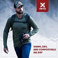 VERTX Mens Merino Wool Base Layer Hoody Pullover