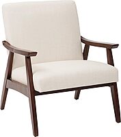 Ave Six Davis Chair, Linen/Medium Espresso
