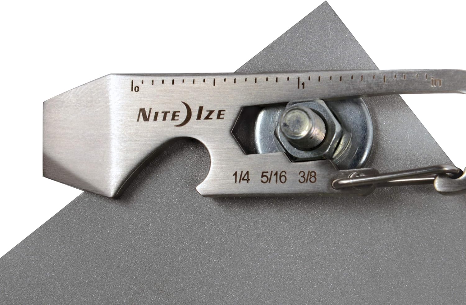 Nite Ize DoohicKey Keychain Multi Tool, Stainless-Steel 5-in-1 Multi Tool With Bottle Opener + Carabiner Clip