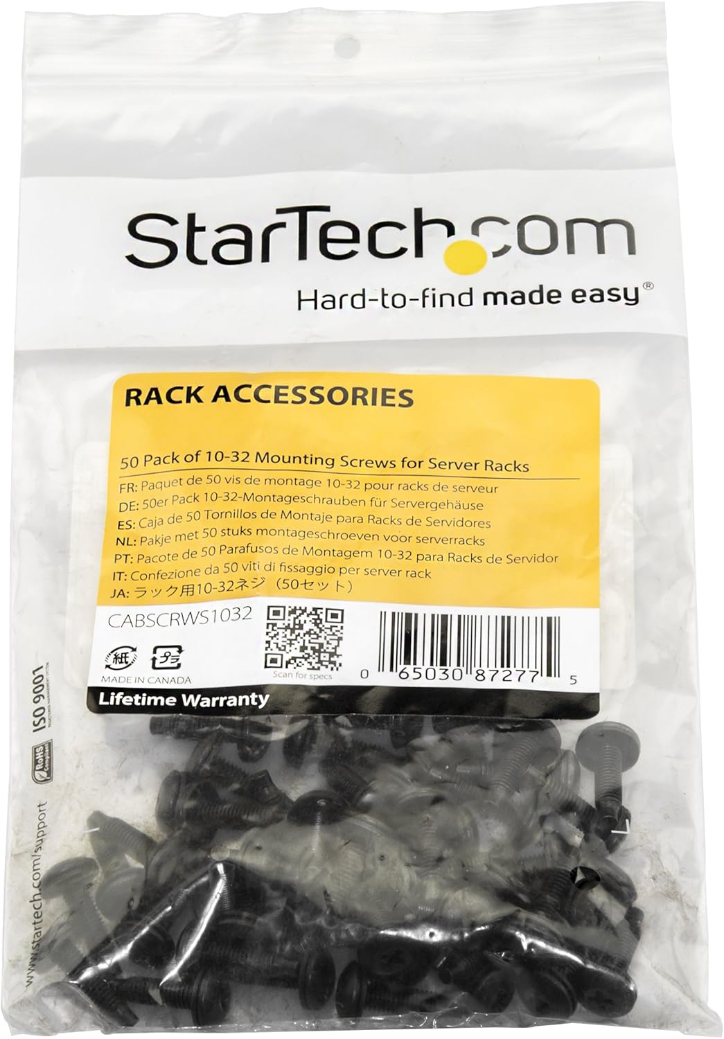 StarTech.com Mounting Screws and Cage Nuts for Server Rack & Cabinet