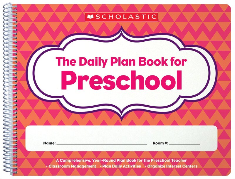 Scholastic Daily Plan Book For Preschool, 2nd Edition, 12in x 9 1/2in, Pink