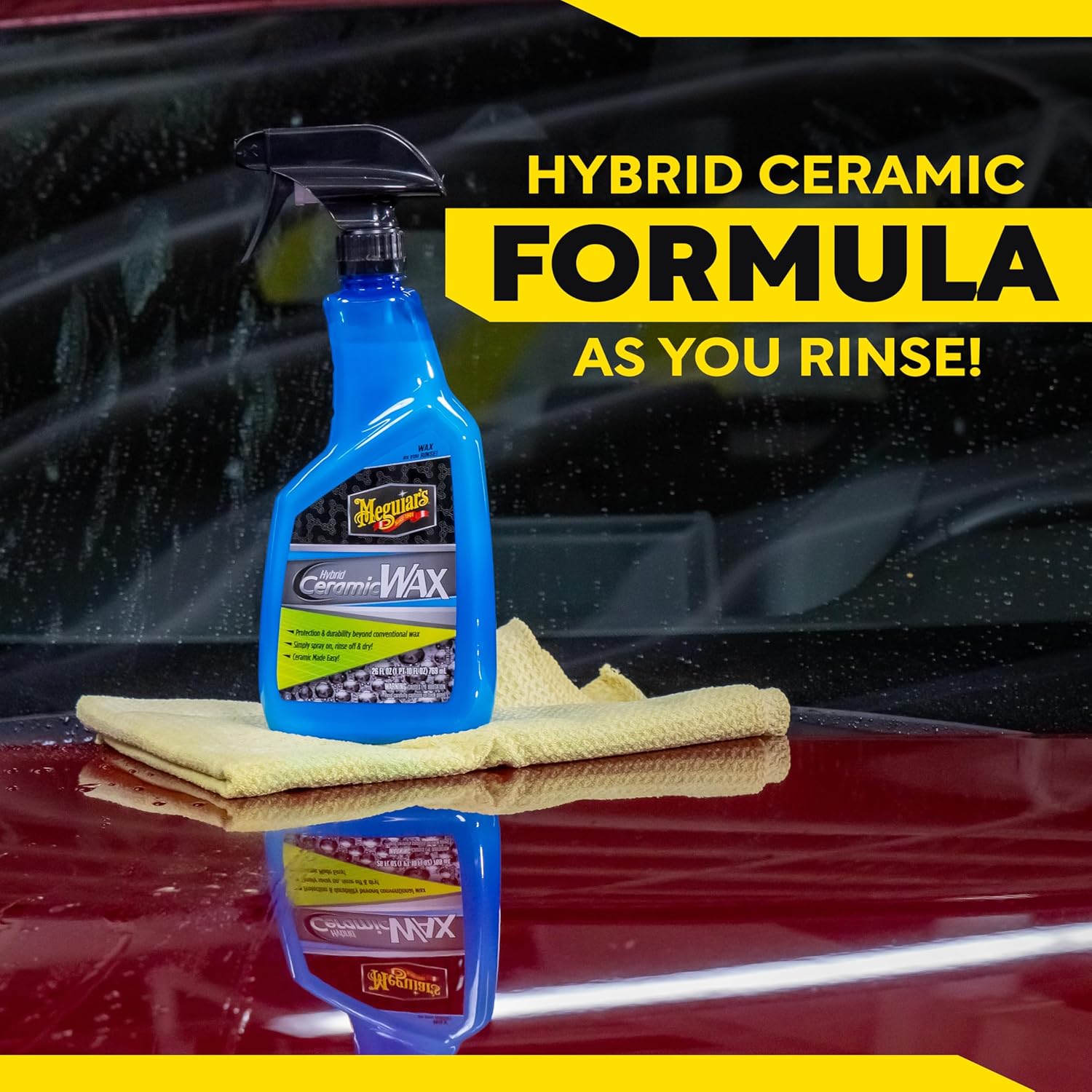 Meguiar's Hybrid Ceramic Wax, Easy-to-Use Spray Wax for Car Detailing with the Superior Protective Power of Advanced SiO2