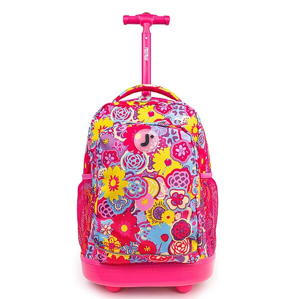 J World New York Kids' Sunny Rolling Backpack Adults, Poppy Pansy, One Size One Size Poppy Pansy