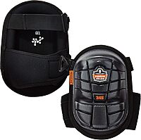 Ergodyne ProFlex 345 Professional Knee Pads, Protective Long Cap, Injected Gel Padded Technology, Adjustable Straps, Black