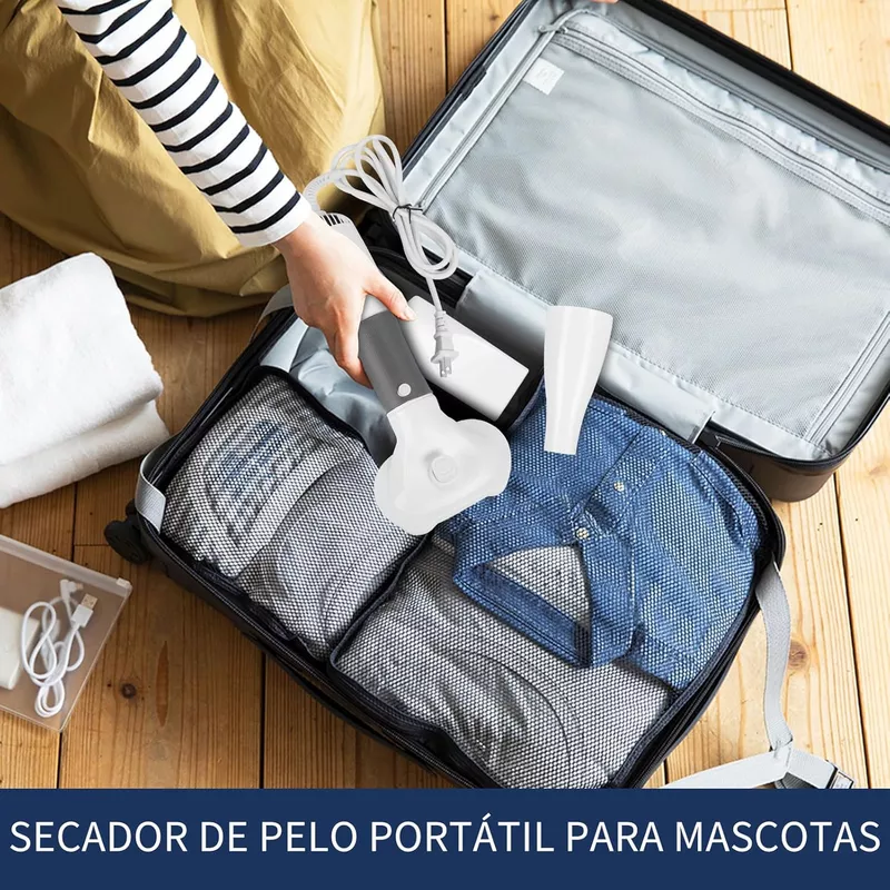 Secador de Pelo Portátil de Mano para Perros,600W
