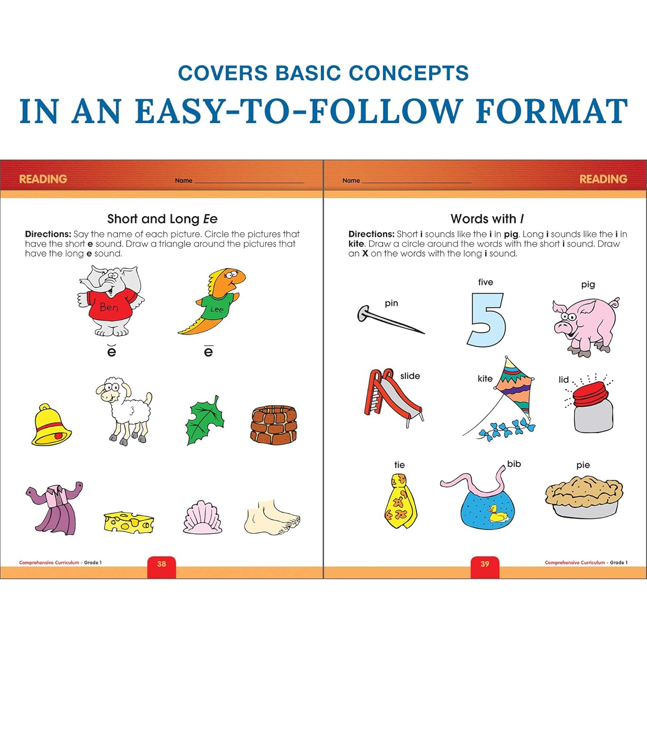 Carson Dellosa Comprehensive Curriculum of Basic Skills 1st Grade Workbook, Reading Comprehension, Language Arts, Spelling