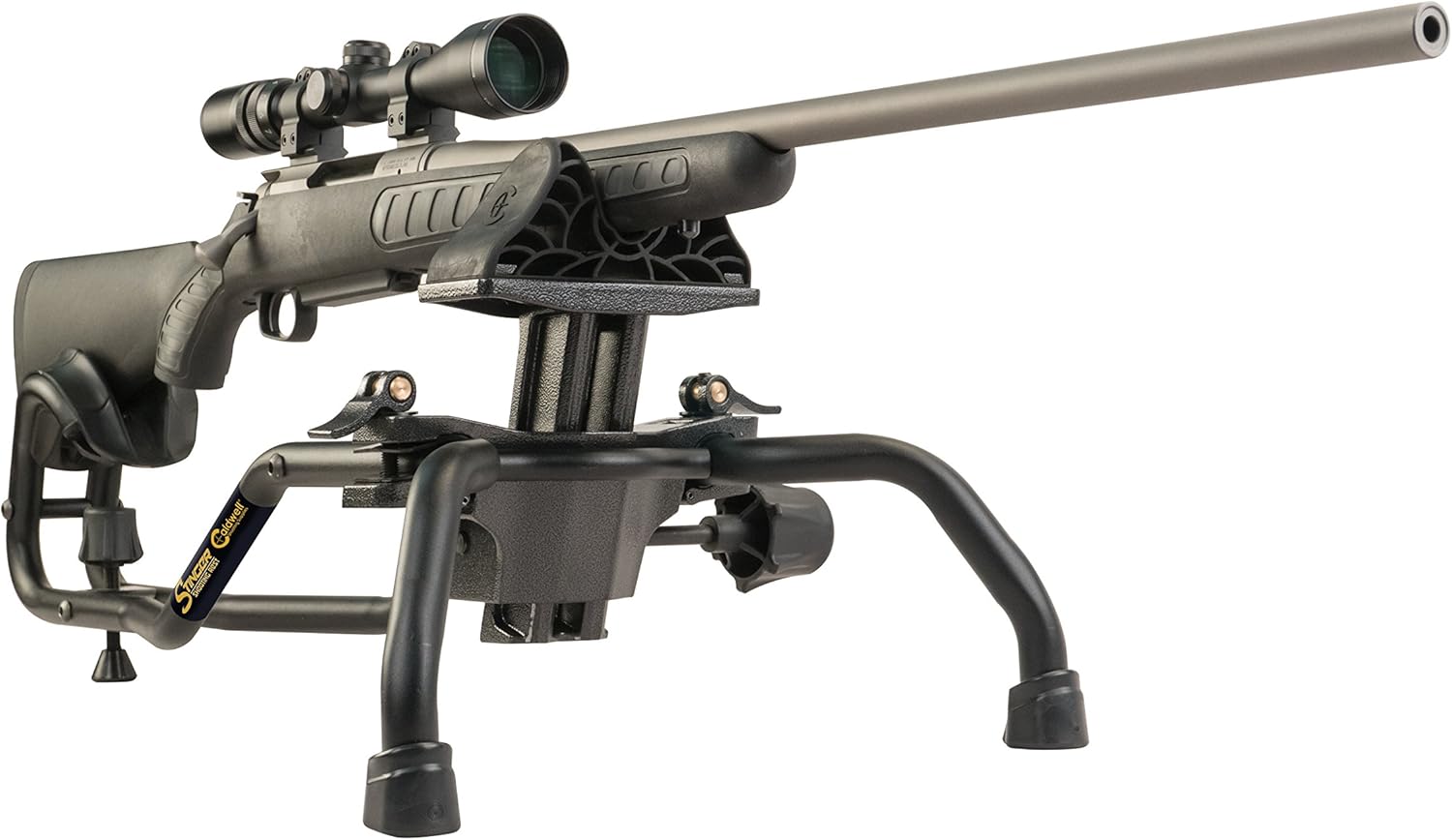 Caldwell Stinger Adjustable Ambidextrous Rifle Shooting Rest with Lightweight Design for Rifle Shooting, Stability, Sight in