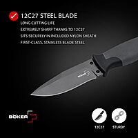 Boker Plus Outdoorsman Fixed Knife with Blade 8", 3-3/4"