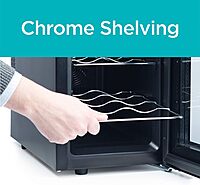 BLACK+DECKER Thermoelectric Wine Fridge with Triple-Pane Clear Glass Door