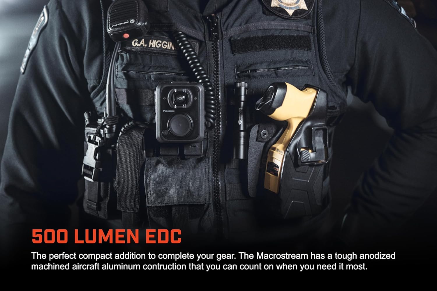 Streamlight 66320 MacroStream USB 500-Lumen 2000-Candela Rechargeable EDC Compact LED Flashlight with USB Cable, Black
