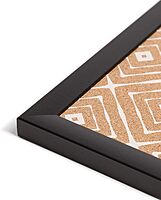 U BRANDS Fashion Cork Bulletin Board, Black Wood Frame