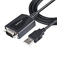 StarTech.com 3ft (1m) USB to Serial Cable with COM Port Retention, DB9 Male RS232 to USB Converter, USB to Serial Adapter for PLC/Printer/Scanner, Prolific Chipset, Windows/Mac (1P3FPC-USB-SERIAL)