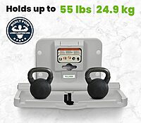 Alpine Wall Mounted Baby Changing Station - Horizontal Baby Changing Table Foldable Diaper Tables with Safety Strap