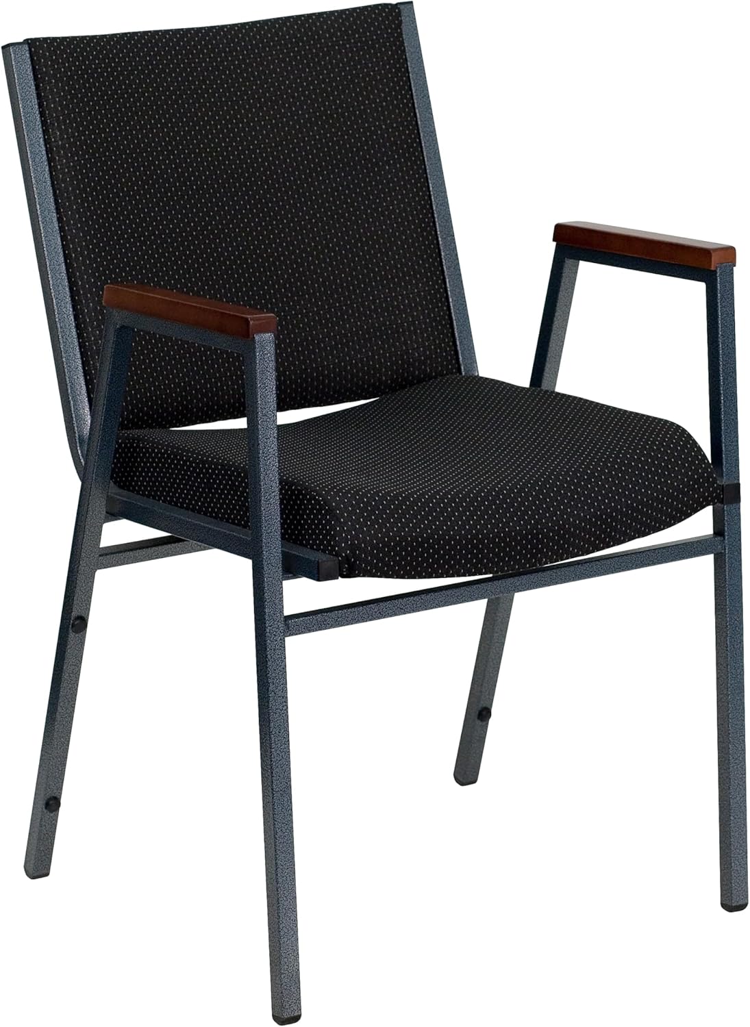 Flash Furniture HERCULES Series Heavy Duty Fabric Stack Chair with Arms and Ganging Bracket