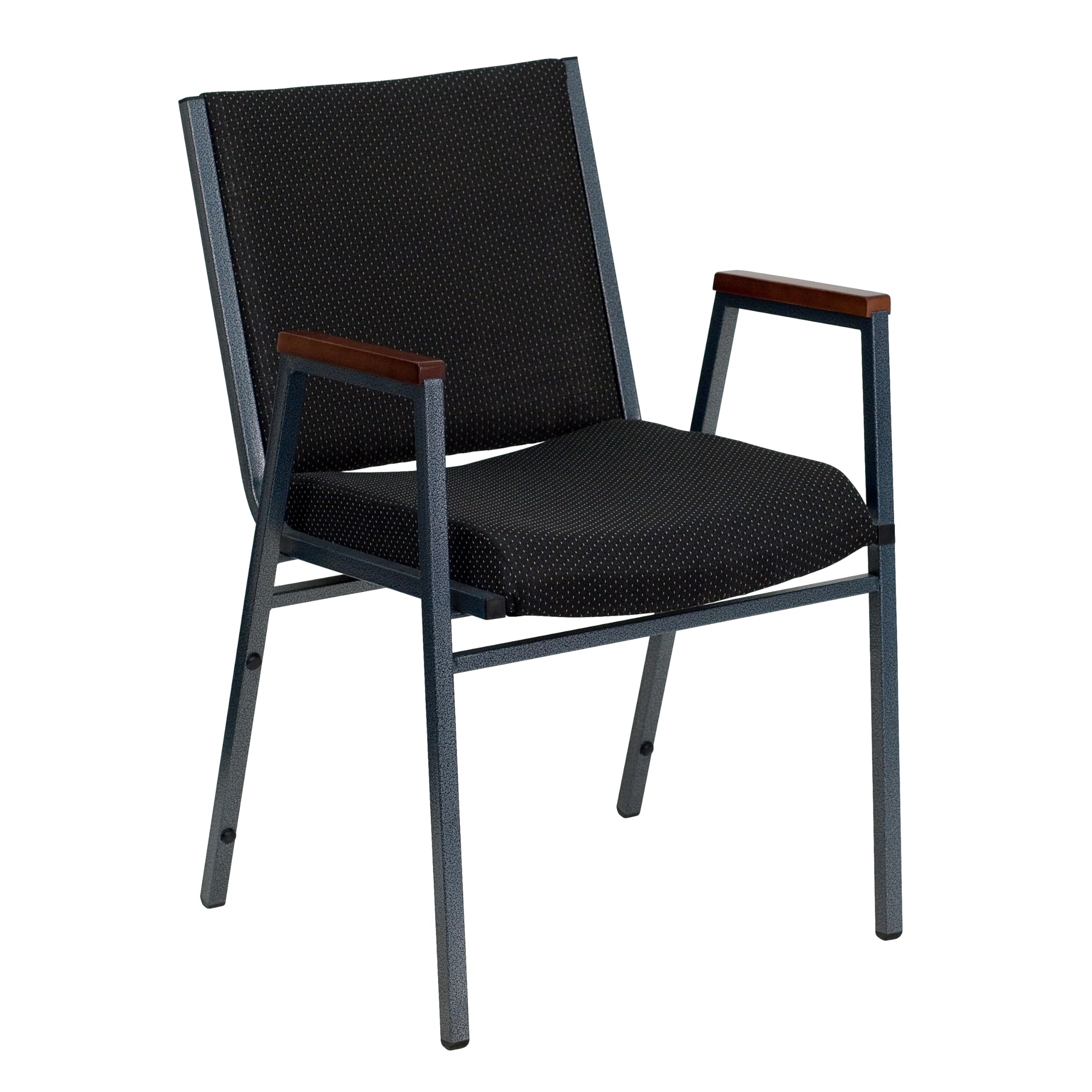 Flash Furniture HERCULES Series Heavy Duty Fabric Stack Chair with Arms and Ganging Bracket