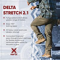 VERTX Delta 2.1 Men's Stretch Pants Straight Leg with Low-Profile Pockets