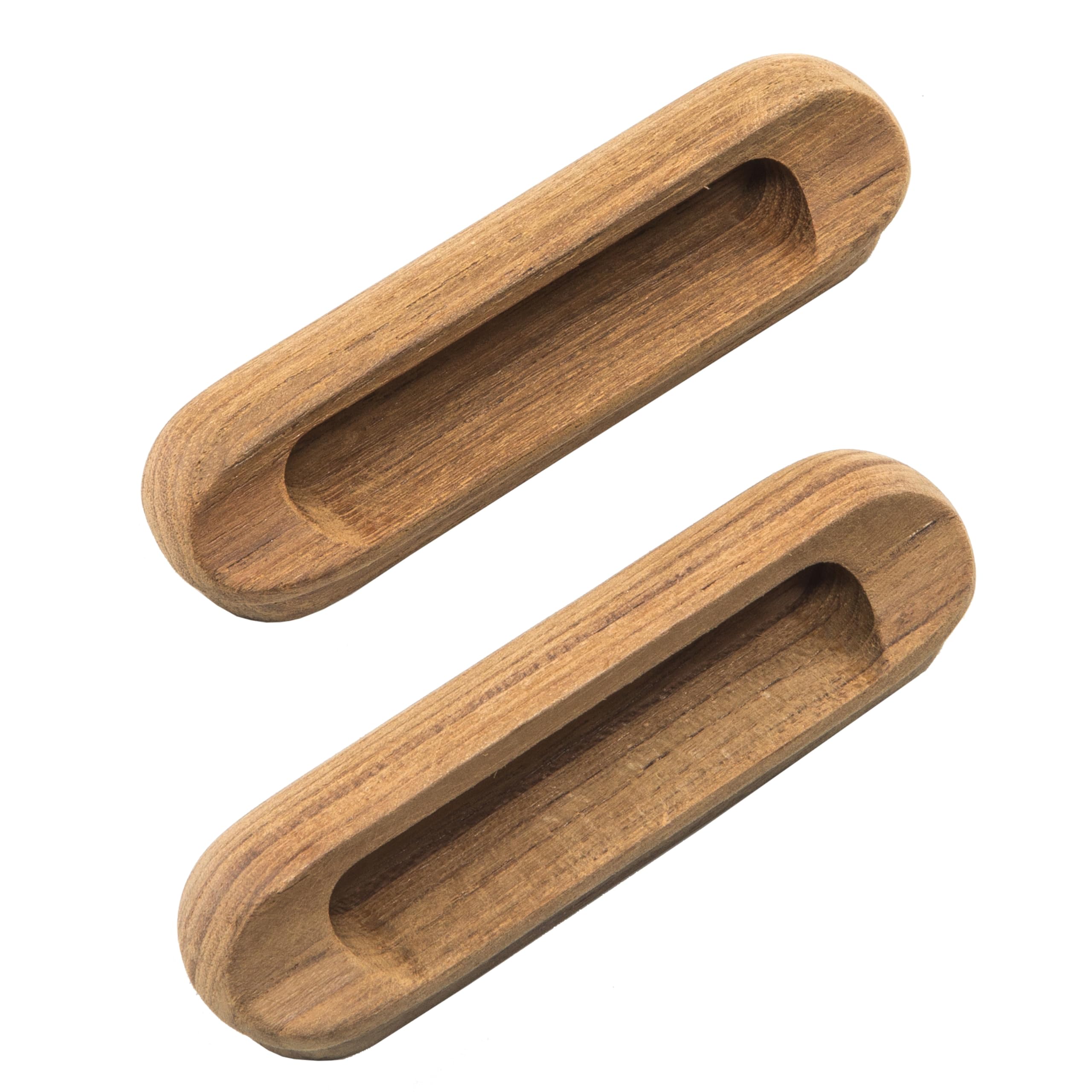Whitecap 60124-A Teak Oblong Drawer Pull 4-1/16" - 2-Pack