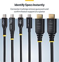 StarTech.com 50cm (1.6ft) Certified Ultra High Speed HDMI Cable, 8K 60Hz/4K 120Hz, HDMI 2.1 Cord with HDR10+ / eARC, 48Gbps