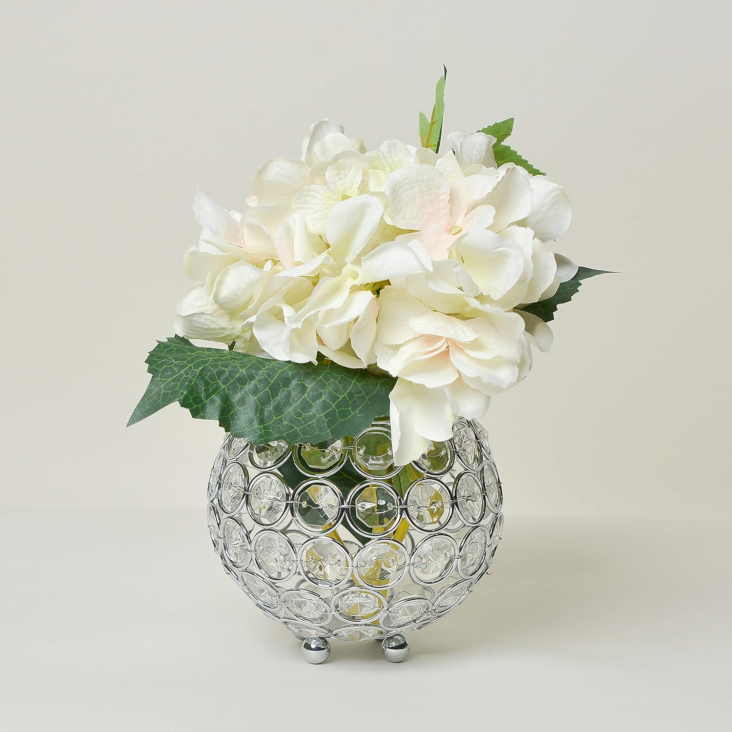 Elegant Designs Elipse Crystal Circular Bowl Candle Holder, Flower Vase, Wedding Centerpiece, Favor