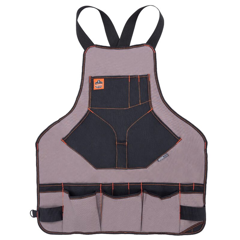Ergodyne - 13694 Arsenal 5704 Torso Length Work Tool Apron, 22-Pockets, Gray