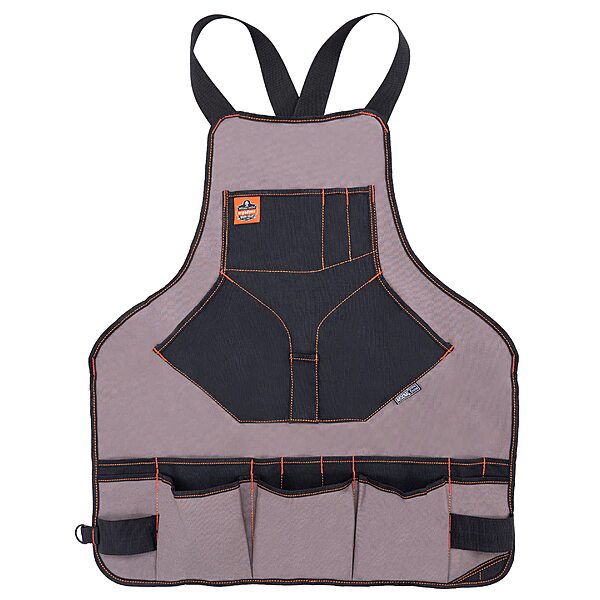 Ergodyne - 13694 Arsenal 5704 Torso Length Work Tool Apron, 22-Pockets, Gray