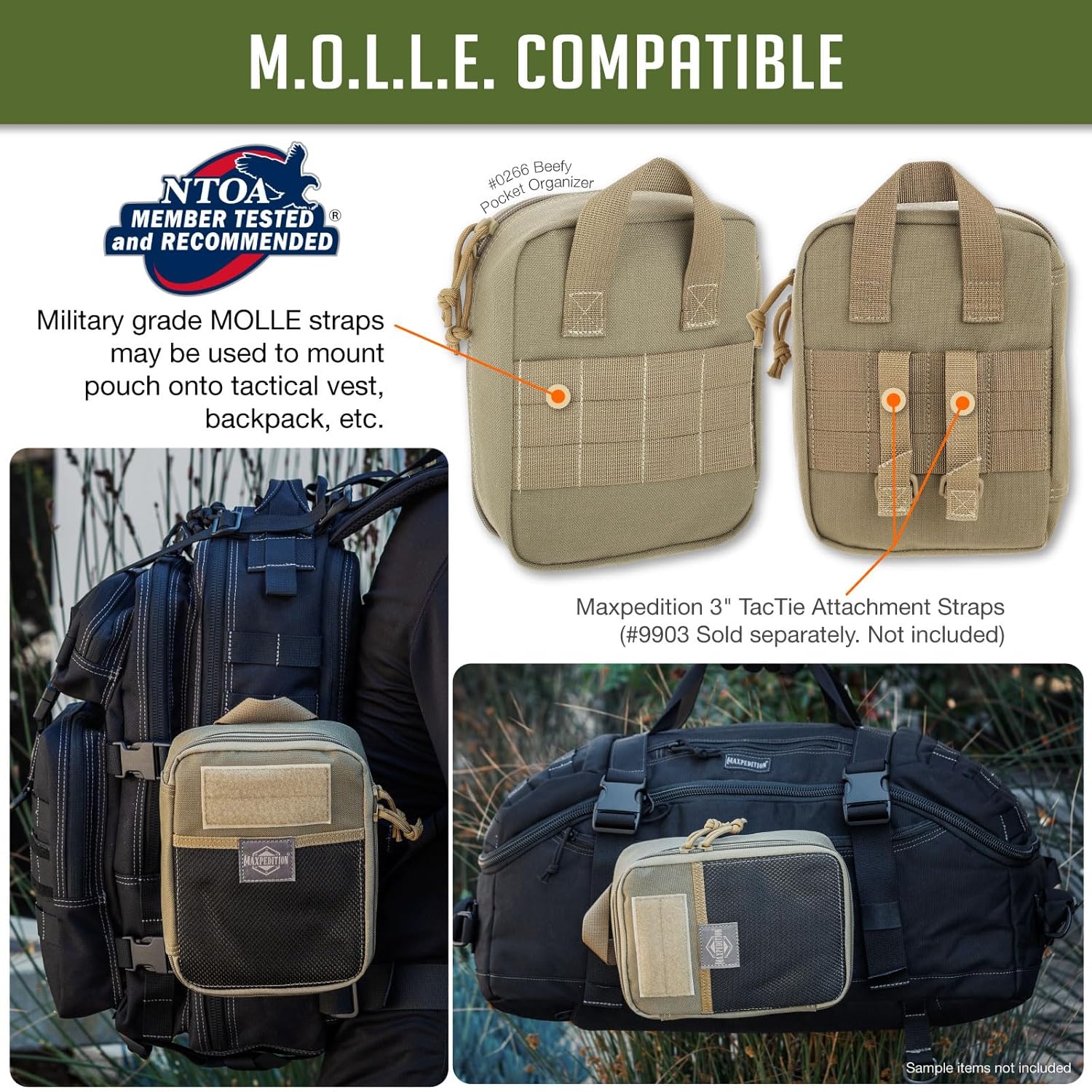 MAXPEDITION Beefy Pocket Organizer MOLLE-Compatible 1000D Nylon Tactical Pouch