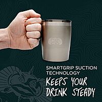 Toadfish Non-tipping 10oz Double-Wall Insulated Stainless Steel Rocks Tumbler with Easy-Slide Lid