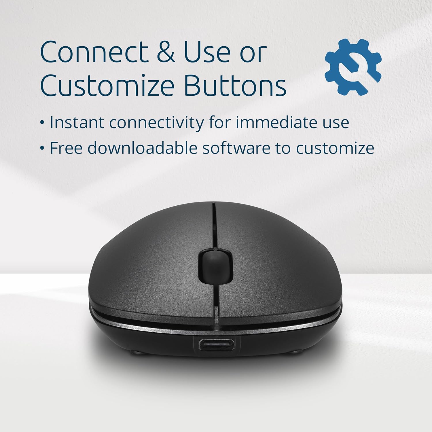 Kensington MY230 EQ Wireless Rechargeable Mouse, Ambidextrous Design, Quiet-Click, 2.4GHz, Bluetooth 5.0, Black (K75303NA)