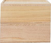 MARTHA STEWART Weston Stackable Wooden Storage Boxes with Pullout Drawers, Paulownia Wood Organizers