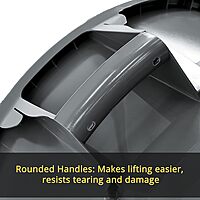 Rubbermaid Commercial 264360BE Brute Vented Trash Receptacle, Round, 44 gal, Blue