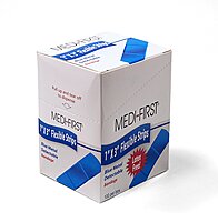 Medique Products 68033 Metal Detectable Bandages, Blue, 1-Inch X 3-Inch, 100-Per Box